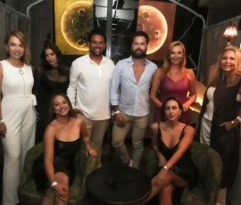 Em pé: Lyra Grace, Mari Josetti, Bruno Rodrigues, Jadiel Miguel, Paty Trier e Cristiane Tivanello. Sentadas: Roberta Souza e Lilian Machado